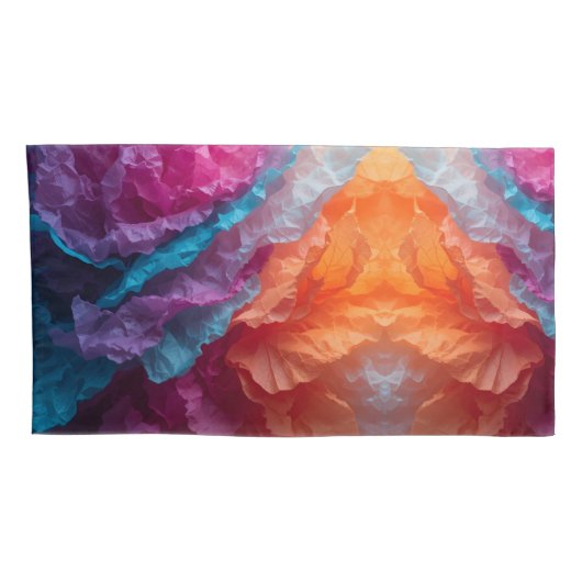 Luminous Abstract Tissue Paper Layers Kussensloop (Achterkant-Rechts)