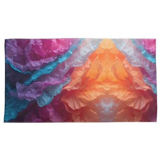 Luminous Abstract Tissue Paper Layers Kussensloop (Voorkant-Rechts)