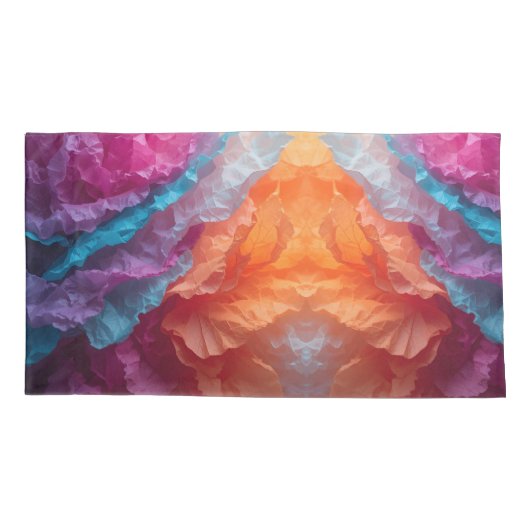 Luminous Abstract Tissue Paper Layers Kussensloop (Achterkant-Links)