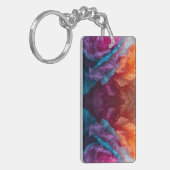 Luminous Abstract Tissue Paper Layers Sleutelhanger (Voorkant Links)