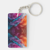 Luminous Abstract Tissue Paper Layers Sleutelhanger (achterkant)