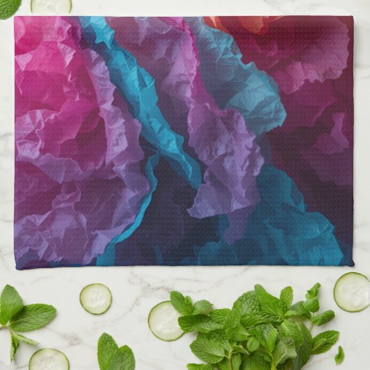 Luminous Abstract Tissue Paper Layers Theedoek (Gevouwen)