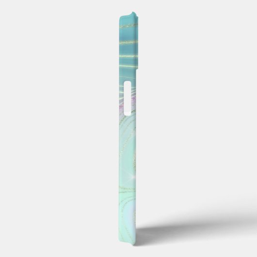 Luminous Aqua Crystal Marble Iridescent Agate Case-Mate iPhone Case (Achterkant / Rechts)