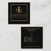 Luminous Beauty Business card Vierkante Visitekaartje (Voorkant / Achterkant)