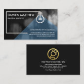 Luminous Black Electrical Outage Electric WBedradi Visitekaartje (Voorkant / Achterkant)