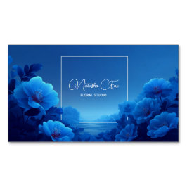 Luminous Blue Floral Serene Landscape Magnetisch Visitekaartje