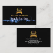 Luminous Blue Lightning Pulse Truck Transport Visitekaartje (Voorkant / Achterkant)