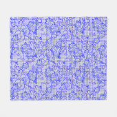 Luminous Blue net met bloemen 02b Offwhite BG Fleece Deken (Voorkant (Horizontaal))