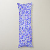 Luminous Blue net met bloemen 02b Offwhite BG Lichaamskussen (Achterkant (Verticaal))
