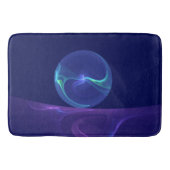 Luminous Blue Paars Dream Abstracte Fractal Art Badmat (Voorkant)