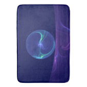 Luminous Blue Paars Dream Abstracte Fractal Art Badmat (Voorkant Verticaal)
