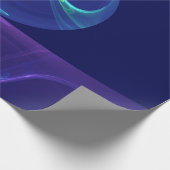 Luminous Blue Paars Dream Abstracte Fractal Art Cadeaupapier (Hoek)