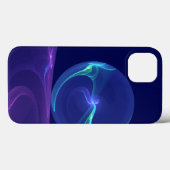 Luminous Blue Paars Dream Abstracte Fractal Art Case-Mate iPhone Case (Achterkant (horizontaal))