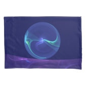Luminous Blue Paars Dream Abstracte Fractal Art Kussensloop (Voorkant)