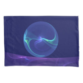 Luminous Blue Paars Dream Abstracte Fractal Art Kussensloop