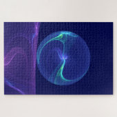 Luminous Blue Paars Dream Abstracte Fractal Art Legpuzzel (Horizontaal)