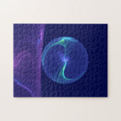 Luminous Blue Paars Dream Abstracte Fractal Art Legpuzzel (Horizontaal)
