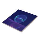 Luminous Blue Paars Dream Abstracte Fractal Art Tegeltje (Zijkant)