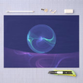 Luminous Blue Paars Dream Abstracte Fractal Art Tissuepapier (Craft)