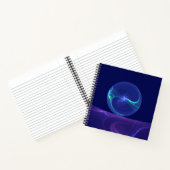 Luminous Blue Purple Dream Abstract Fractal Art Notitieboek (Binnen)