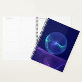 Luminous Blue Purple Dream Abstract Fractal Art Planner (Display)