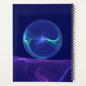 Luminous Blue Purple Dream Abstract Fractal Art Planner (Achterkant)