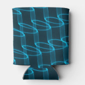 Luminous Blue Wave Pattern, gepersonaliseerd Blikjeskoeler (Achterkant)