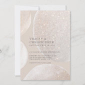 Luminous Blush Fawn Golden Shimmer Wedding Kaart (Voorkant)