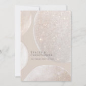 Luminous Blush Fawn Golden Shimmer Wedding Kaart (Achterkant)