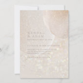 Luminous Blush Pink Fawn Crystal Shimmer Weddensch Kaart (Voorkant)