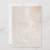 Luminous Blush Pink Fawn Crystal Shimmer Weddensch Kaart (Achterkant)