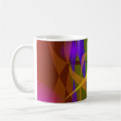 Luminous Brown Digital Abstracte Art Koffiemok (Links)