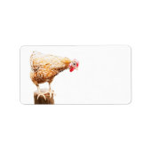 Luminous Chicken Art Shipping Label Sticker (Voorkant)