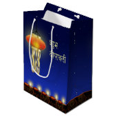 Luminous Diwali Lamp - Medium Gift Bag Cadeauzakje (Voorkant Gekanteld)