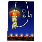 Luminous Diwali Lamp - Medium Gift Bag Cadeauzakje (Achterkant)