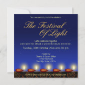 Luminous Diwali Lamp - Uitnodiging voor het festiv (Achterkant)