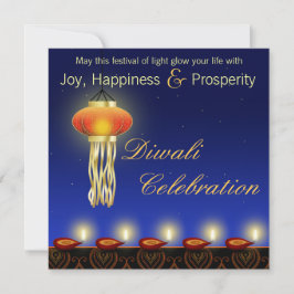 Luminous Diwali Lamp - Uitnodiging voor het festiv