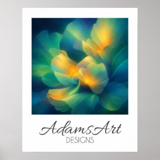 Luminous Dreamscape Floral Poster