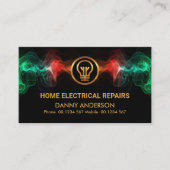 Luminous Electric Lightning Gold Bulb Electrice Visitekaartje (Voorkant)