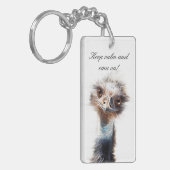 Luminous Emu art Chicken sleutelhanger (Voorkant Links)