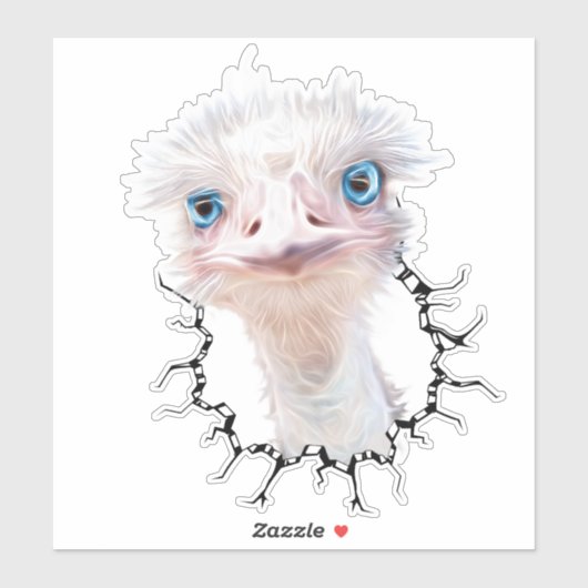Luminous Emu Art Sticker (Vel)