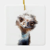 Luminous Emu Bird Art Keramisch Ornament (Voorkant)