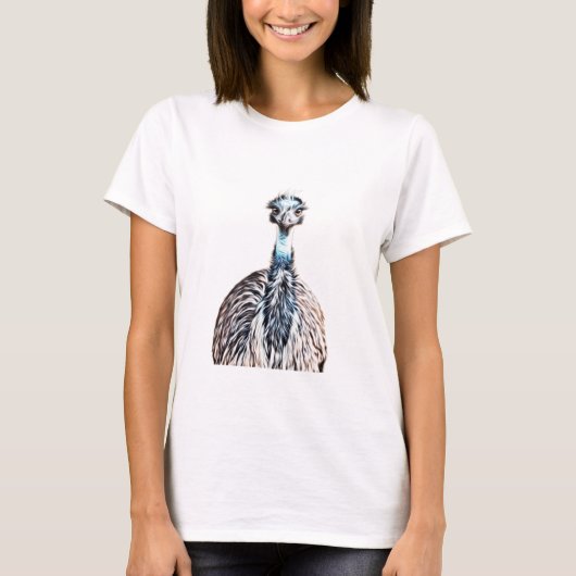 Luminous Emu Bird Art T-shirt (Voorkant)