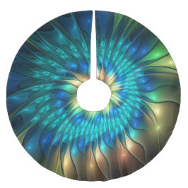 Luminous Fantasy Flower, Colorful Abstract Fractal Kerstboom Rok