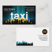 Luminous Floating TAXI Skyline Taxi Driver Visitekaartje (Voorkant / Achterkant)