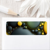 Luminous Fluid Dynamics: Yellow and Green Abstract Etiket (Insitu)