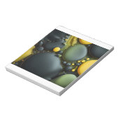 Luminous Fluid Dynamics: Yellow and Green Abstract Notitieblok (Linkerzijde)
