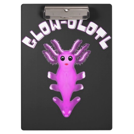 Luminous Galaxy Axolotl Digital Art Klembord (Voorkant)