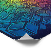 Luminous Geometric Cubist Wall Decor and Art Print (Hoek)