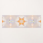 Luminous Gold Heilige Kruis,  Oranje Floral Yogamat (Achterkant (horizontaal))